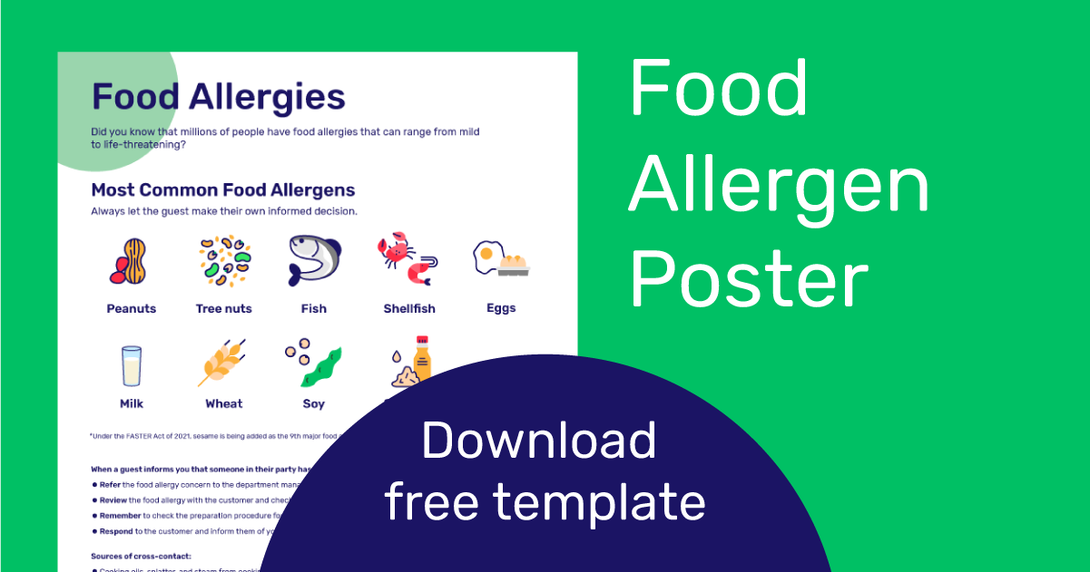 Food Allergen Poster PDF Free Download